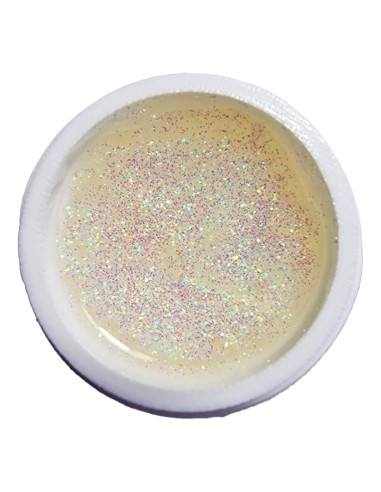 Gel color classic glitter White